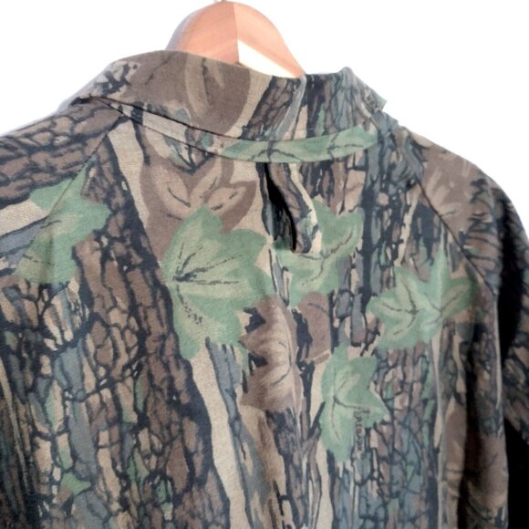 Ocoee Rabark Camouflage Jacket Men L Chamois Heavy Flannel Camo Zip Hunting Hunt - Picture 15 of 15